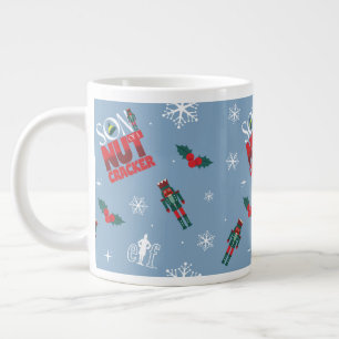 Elf "Son of a Nutcracker" Winter Pattern Giant Coffee Mug