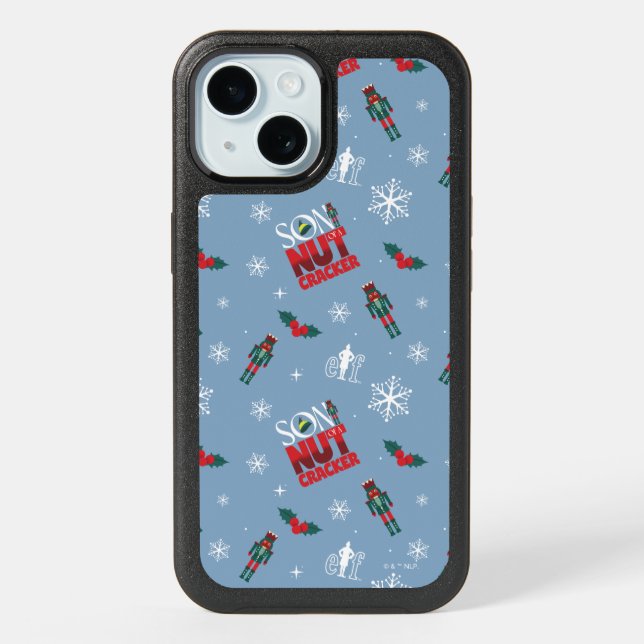 Elf "Son of a Nutcracker" Winter Pattern iPhone 15 Case (Back)
