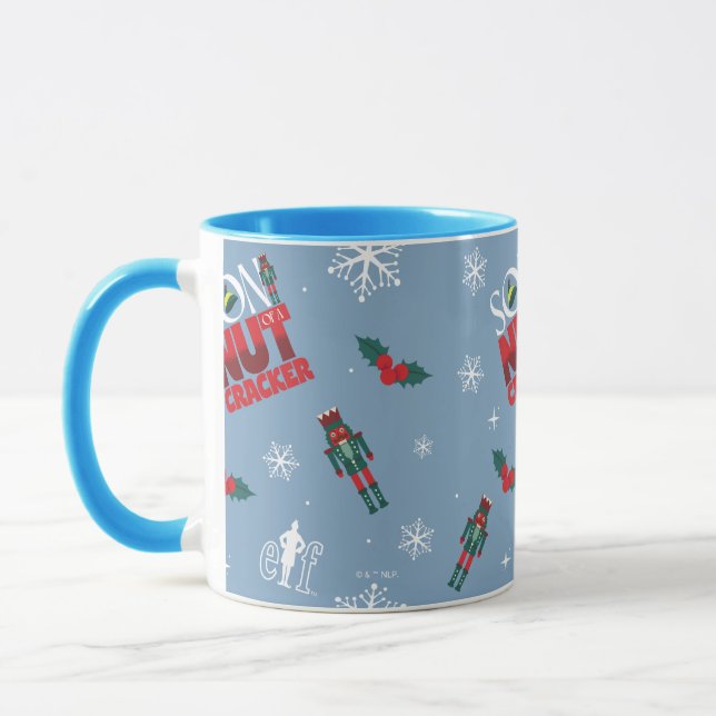 Elf "Son of a Nutcracker" Winter Pattern Mug (Left)