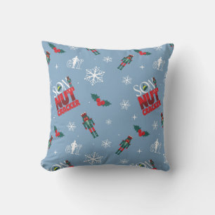 Elf "Son of a Nutcracker" Winter Pattern Throw Pillow