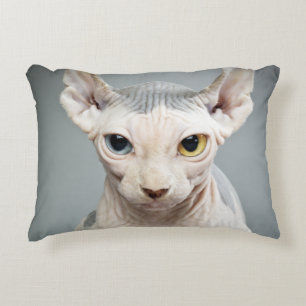 Elf Sphinx Cat Photograph Image Decorative Pillow