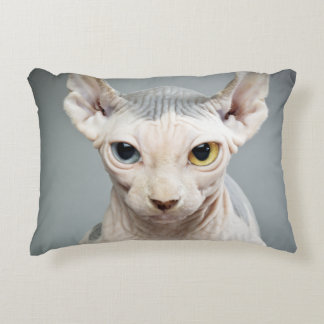Elf Sphinx Cat Photograph Image Decorative Pillow