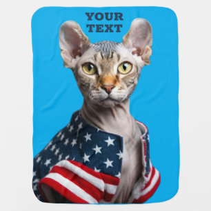 Elf Sphynx Cat Blanket Custom Text