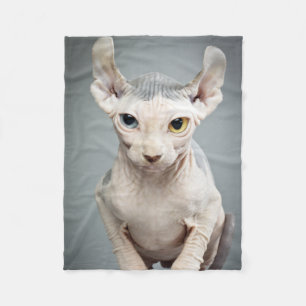 Elf Sphynx Cat Photograph Fleece Blanket