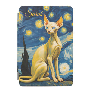 Elf Sphynx Cat Starry Night Van Gogh iPad Mini Cover