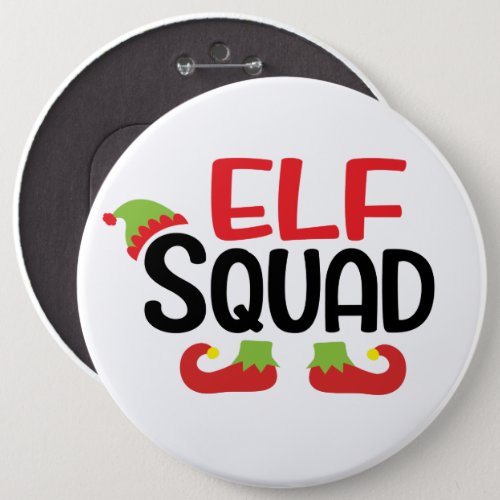 Elf Squad Christmas Button