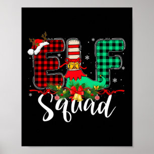 Elf Squad Christmas Family Group Matching Santa Xm Poster