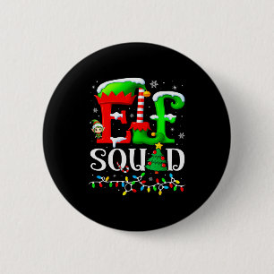 Elf Squad Christmas Family Matching Pajamas Elf Bo Button