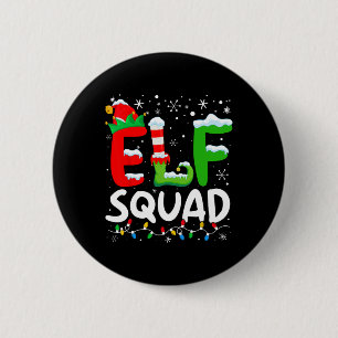 Elf Squad Christmas Family Matching Xmas Elf Pajam Button