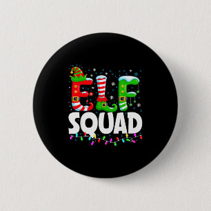 Elf Squad Christmas Family Matching Xmas Pajamas  Button