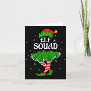 Elf Squad Christmas Matching Family Girls Women El Card