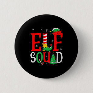 Elf Squad Christmas Matching Family Group Elf Xmas Button