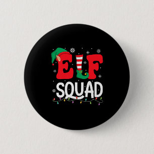 Elf Squad Christmas Matching Family Group Elf Xmas Button