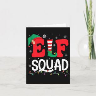 Elf Squad Christmas Matching Family Group Elf Xmas Card