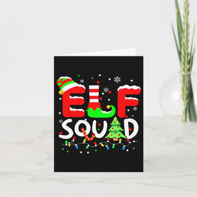 Elf Squad Christmas Matching Family Toddler Boy Gi Card (Front)