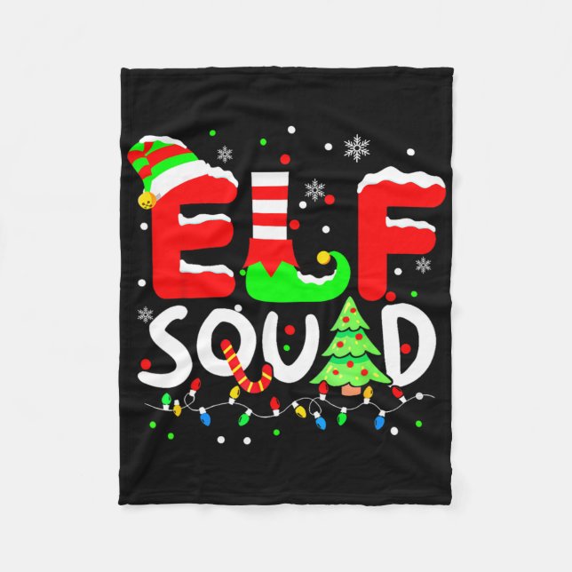 Elf Squad Christmas Matching Family Toddler Boy Gi Fleece Blanket (Front)