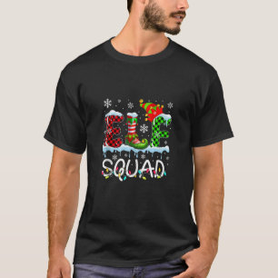 Elf Squad Colorful Lights Elf Costume Xmas Friends T-Shirt