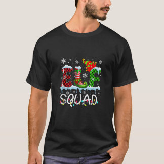 Elf Squad Colorful Lights Elf Costume Xmas Friends T-Shirt