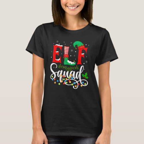 Elf Squad Family Christmas Matching Pajamas Xmas H T_Shirt