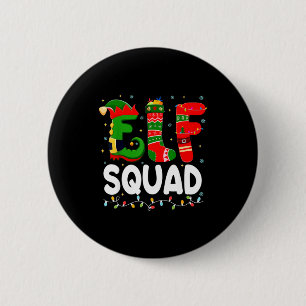 Elf Squad Family Christmas Matching Pajamas Xmas T Button