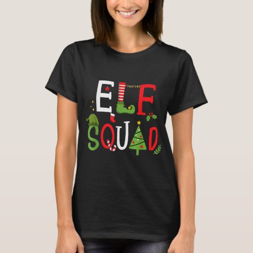Elf squad for family christmas pajamas or xmas pj  T_Shirt