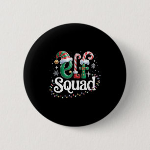 Elf Squad Funny Elf Family Christmas Matching Paja Button