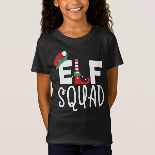 Elf Squad Funny Family Gathering Christmas Costume T_Shirt