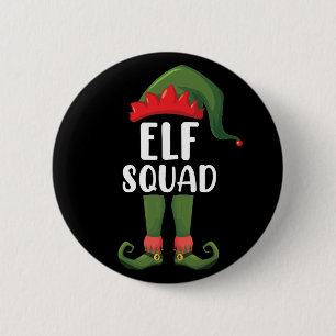 Elf Squad Funny Family Matching Christmas  Button
