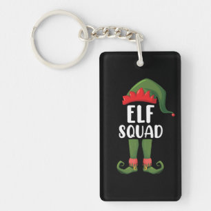 Elf Squad Funny Family Matching Christmas Keychain