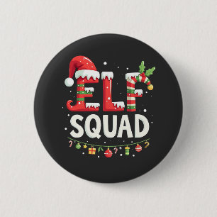 Elf Squad Funny Matching Christmas Outfit  Button