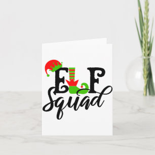 Elf Squad Modern Tygraphy Christmas Holidays Card
