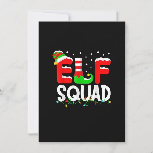 Elf Squad Shirt Funny Family Christmas Matching Pa Invitation