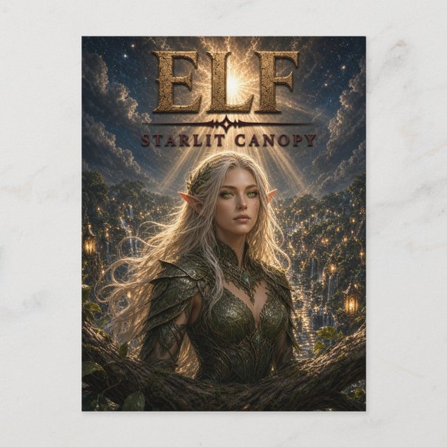 Elf Starlit Canopy Dark Cinema Postcard (Front)