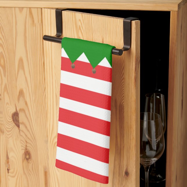 Elf Style Christmas  Kitchen Towel (Thirds Fold)