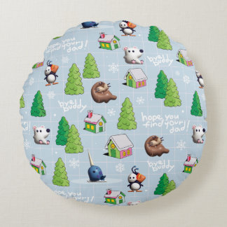 Elf the Movie | Bye Buddy Hope You Find Your Dad Round Pillow