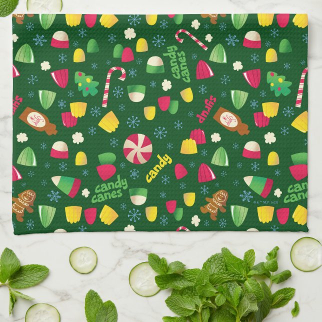 Elf the Movie Candy Pattern Kitchen Towel (Folded)