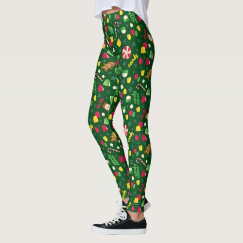 Elf the Movie Candy Pattern Leggings