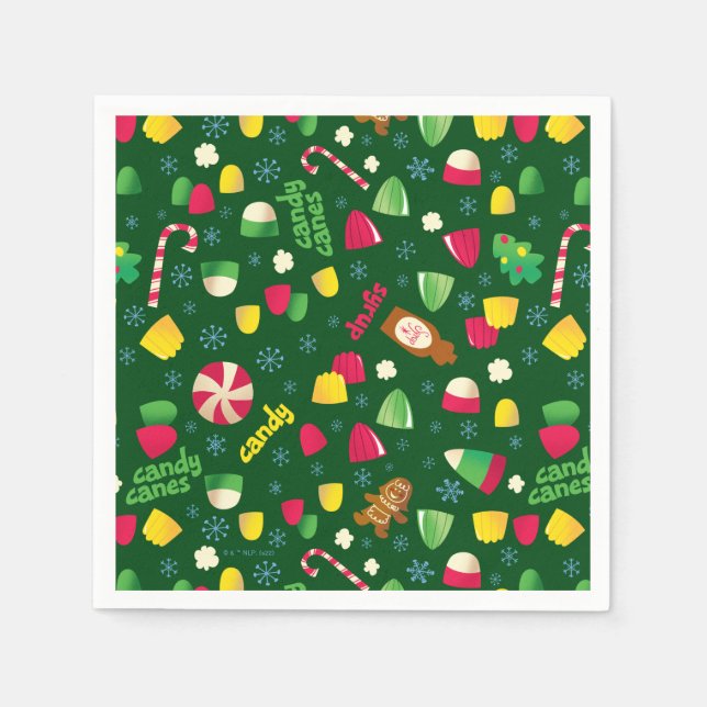 Elf the Movie Candy Pattern Napkins (Front)