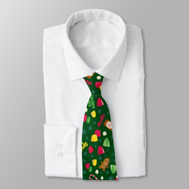 Elf the Movie Candy Pattern Neck Tie (Tied)