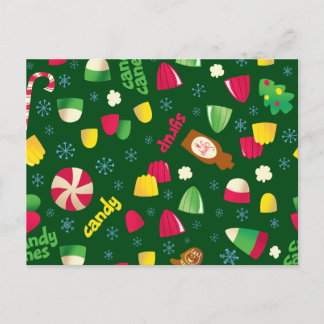 Elf the Movie Candy Pattern Postcard