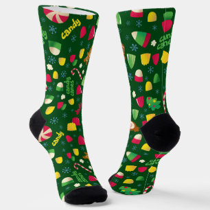 Elf the Movie Candy Pattern Socks