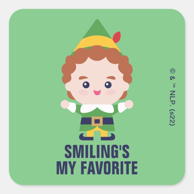 Elf the Movie | Cute Buddy Square Sticker (Front)