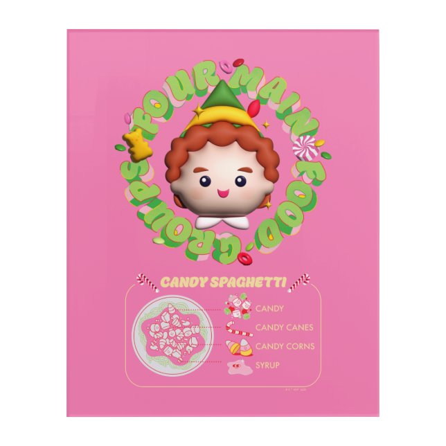 Elf the Movie | Four Main Food Groups Acrylic Print (Front)