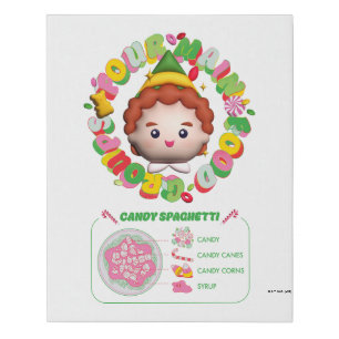 Elf the Movie Four Main Food Groups Faux Canvas Print