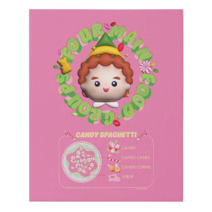 Elf the Movie   Four Main Food Groups Faux Canvas Print