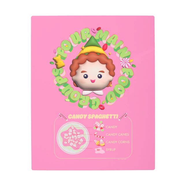 Elf the Movie | Four Main Food Groups Metal Print (Front)