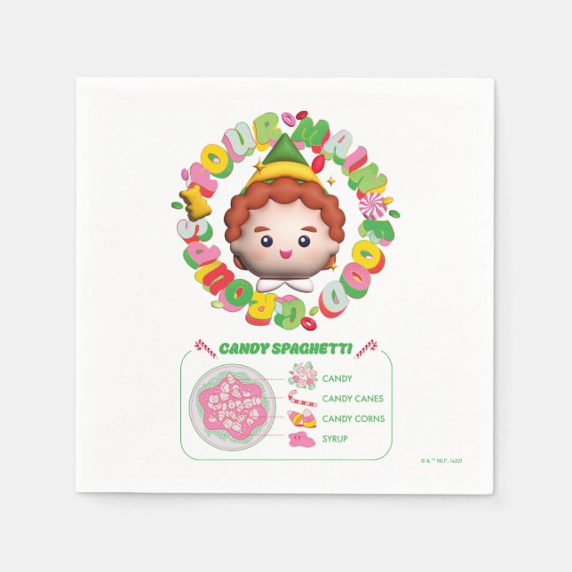 Elf the Movie | Four Main Food Groups Napkins (Front)