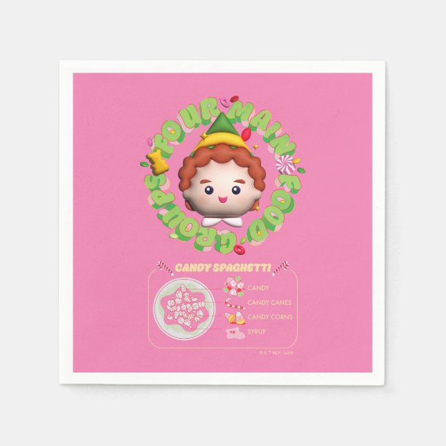 Elf the Movie | Four Main Food Groups Napkins (Front)