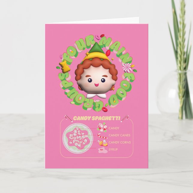 Elf the Movie | Four Main Food Groups Note Card (Front)