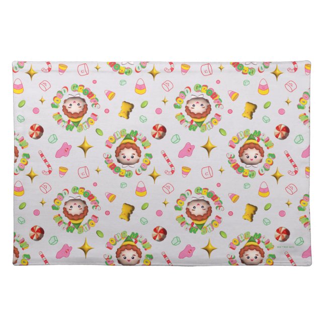Elf the Movie | Four Main Food Groups Pattern Cloth Placemat (Front)